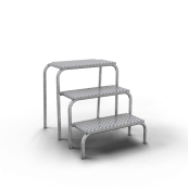 Step stool type G | 3 steps, dimensions: 600 x 580 x 570 mm